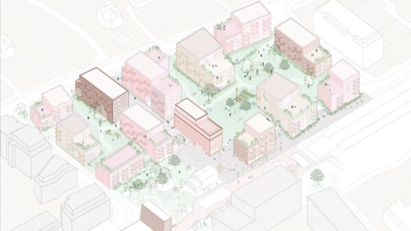 Aksonometri av boligprosjekt