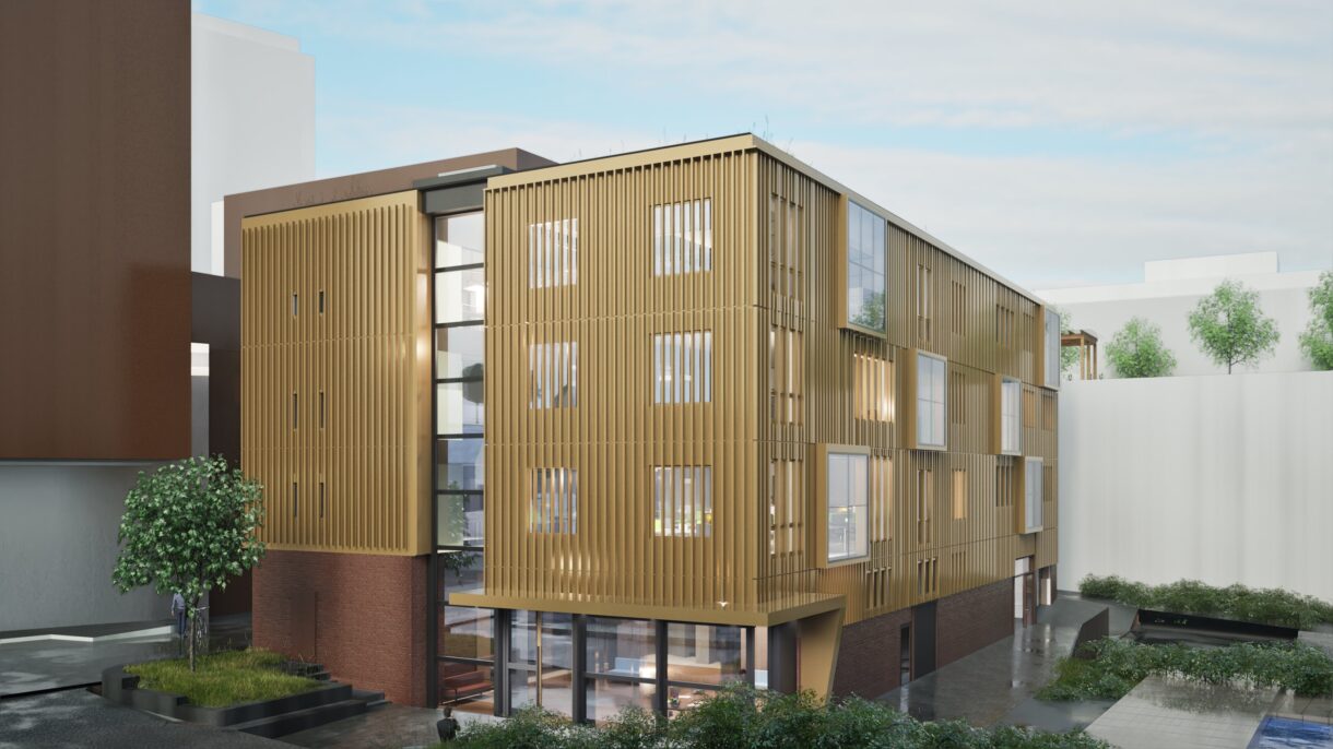 Rendering av endelig bygg