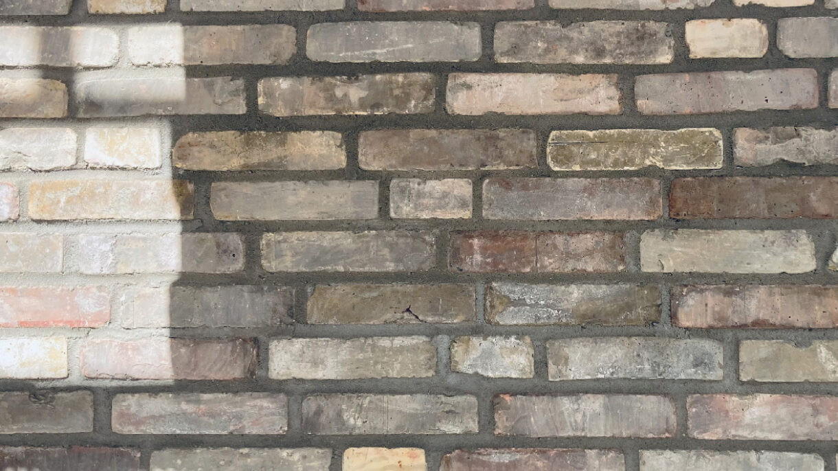 Detalj teglvegg. Foto