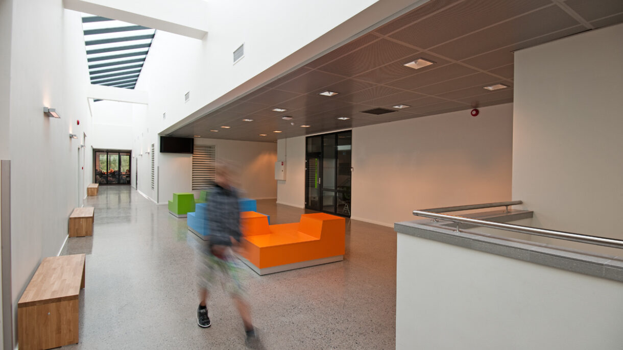 Skolebygg. Interiør. Foto