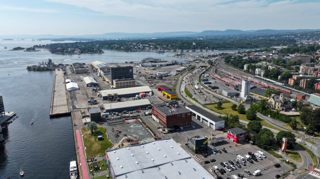 Dronebilde av Filipstad. Foto
