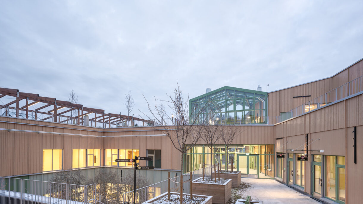 Indre gårdsrom. Vintersituasjon.