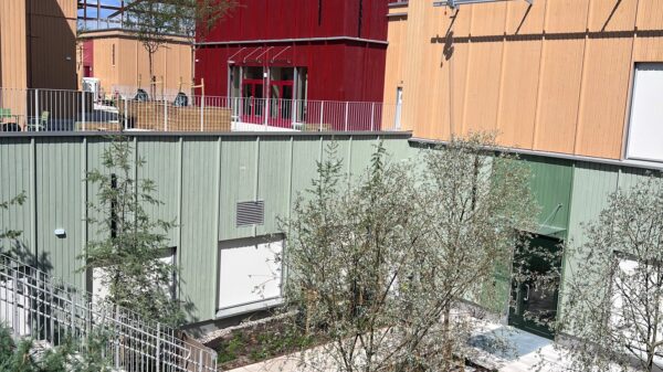 Atriumshage sett ovenfra