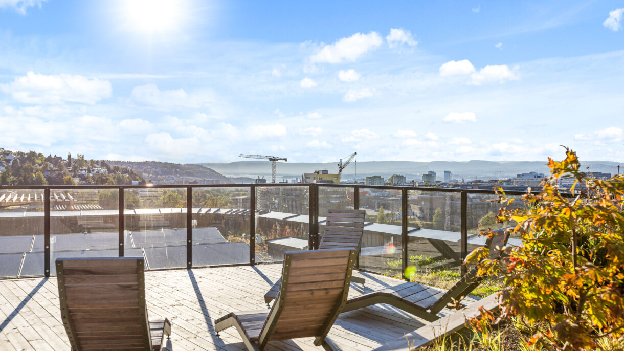 Solsenger på takterrassen