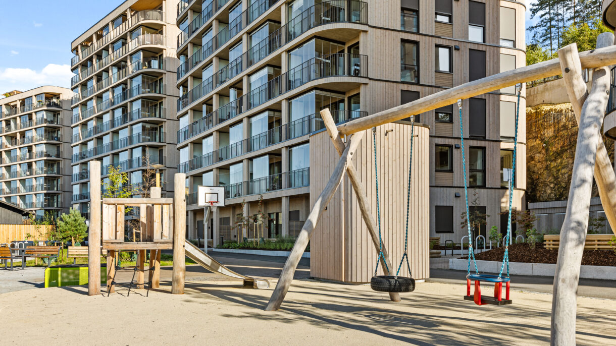 Lekeplass-Fyrstikkbakken_Birk og co, AF Eiendom, Link Arkitektur