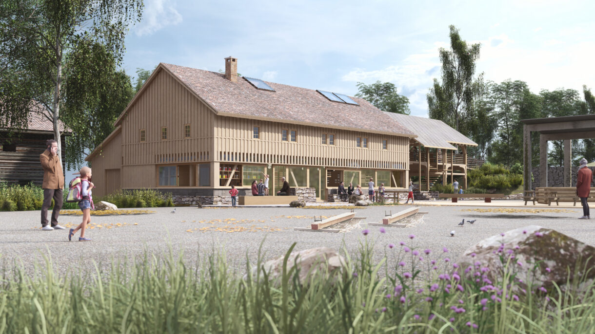 Utstillingsbygg. Illustrasjon.