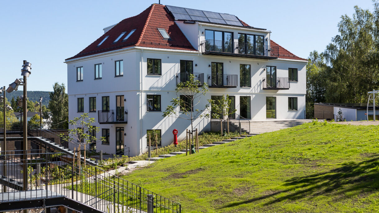 Eldre bygg som er rehabilitert. Foto