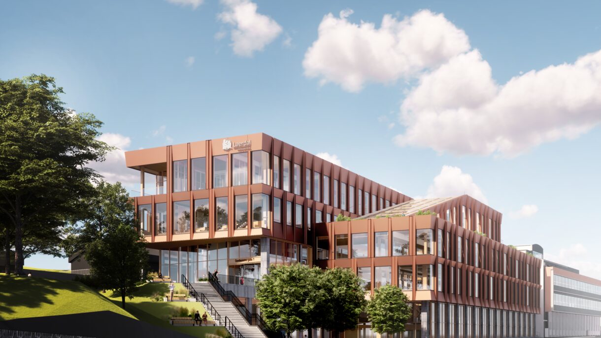 Kontorbygg. Illustrasjon.