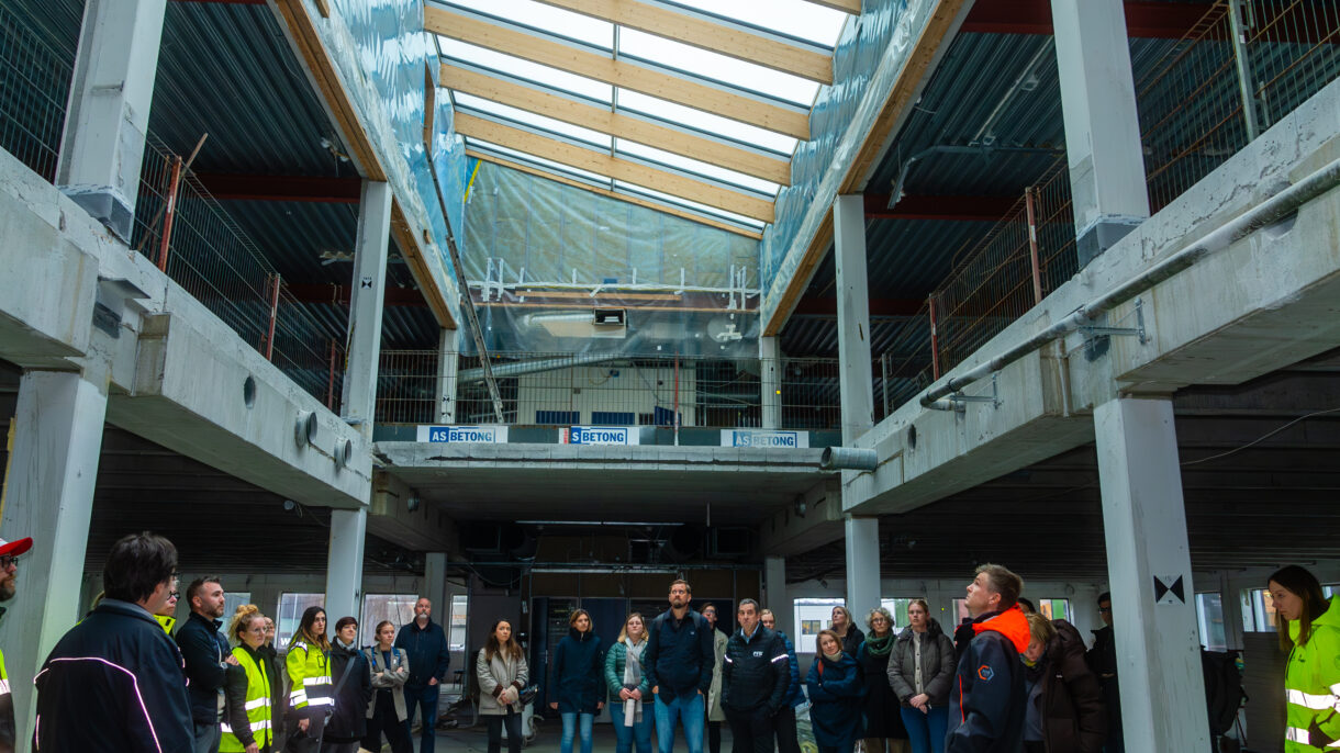 Byggeplassbefaring i Spinn-bygget.