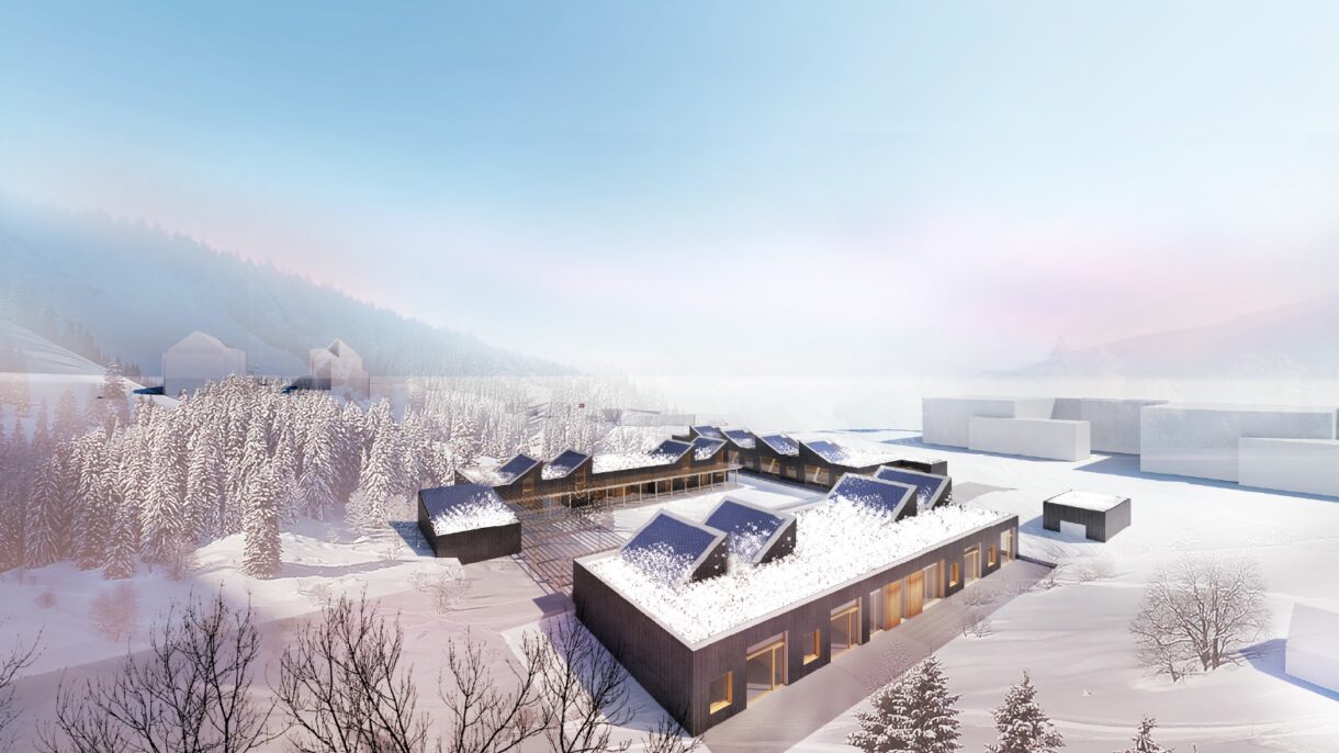 FutureBuilt-prosjektet Korpåsen blir presentert på kurset. Ill.: Linje arkitektur AS