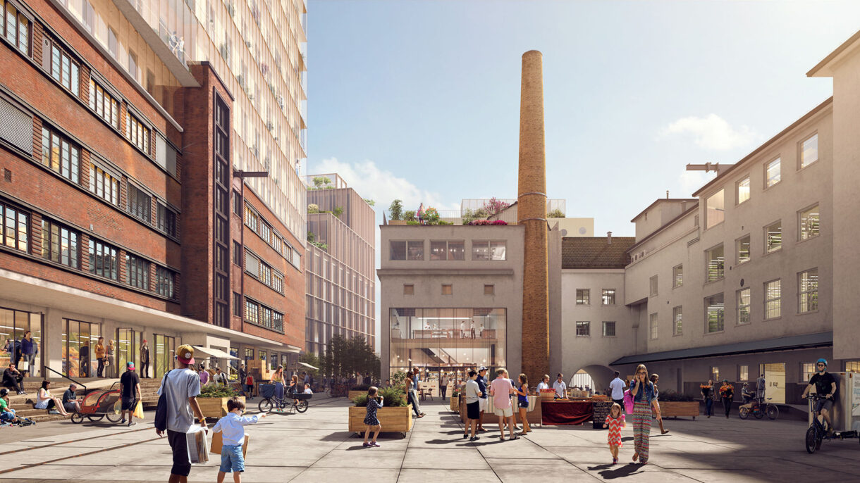 Landbrukskvartalet er ett av prosjektene du får høre om på frokostmøtet. Ill.: Transborder Studio AS