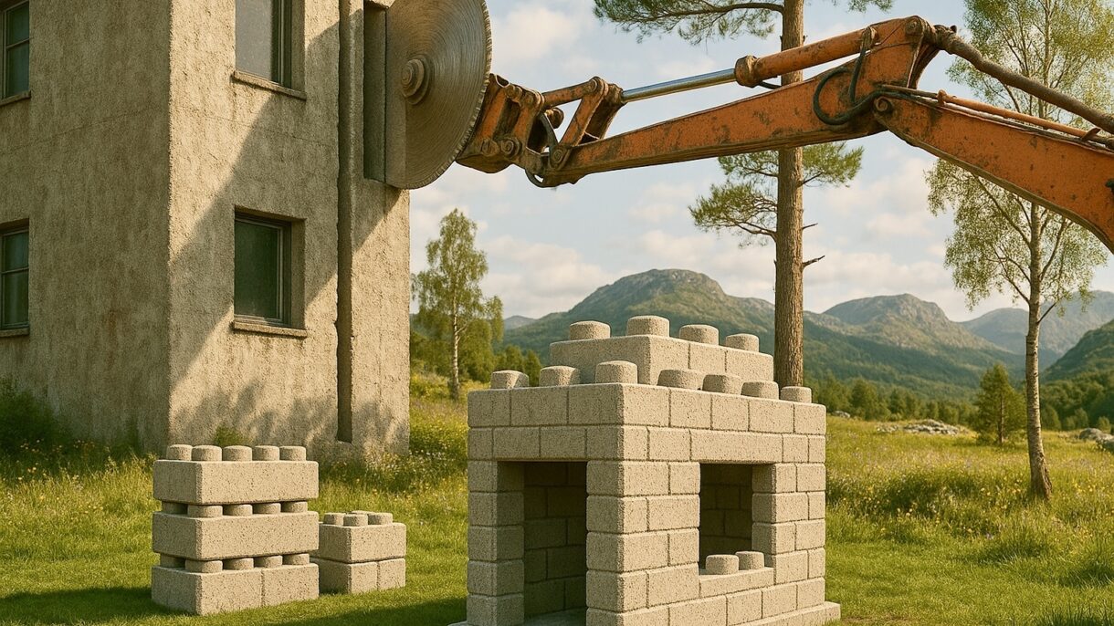 Workshop om betong-lego 10. september. Ill.: KI