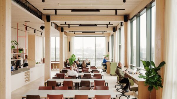 Hasle Tre ble kåret til Årets trebyggeri i 2022. Utbygger er Höegh Eiendom, Oslotre er arkitekten. Foto: Einar Aslaksen/Höegh Eiendom