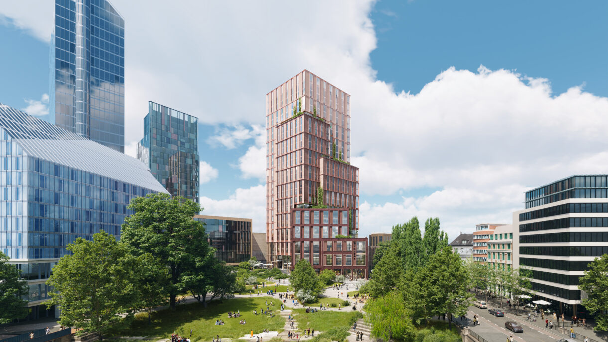 Vaterlandsparken med ny adkomst til Akerselva, økt biologisk mangfold og aktiviteter gjennom døgnet. Ill.: Henning Larsen/ Vivid visuals