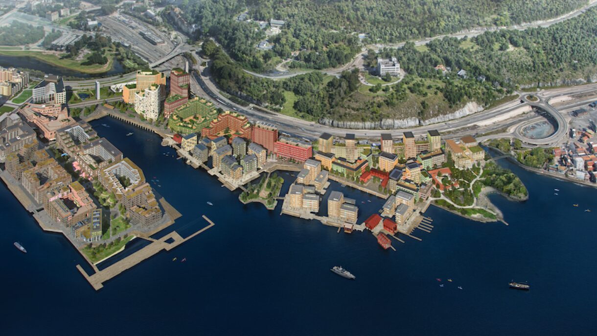 Snart vil Grønlikaia vokse fram som en splitter ny fjordbydel i øst. Ill.: Team Grønlikaia.