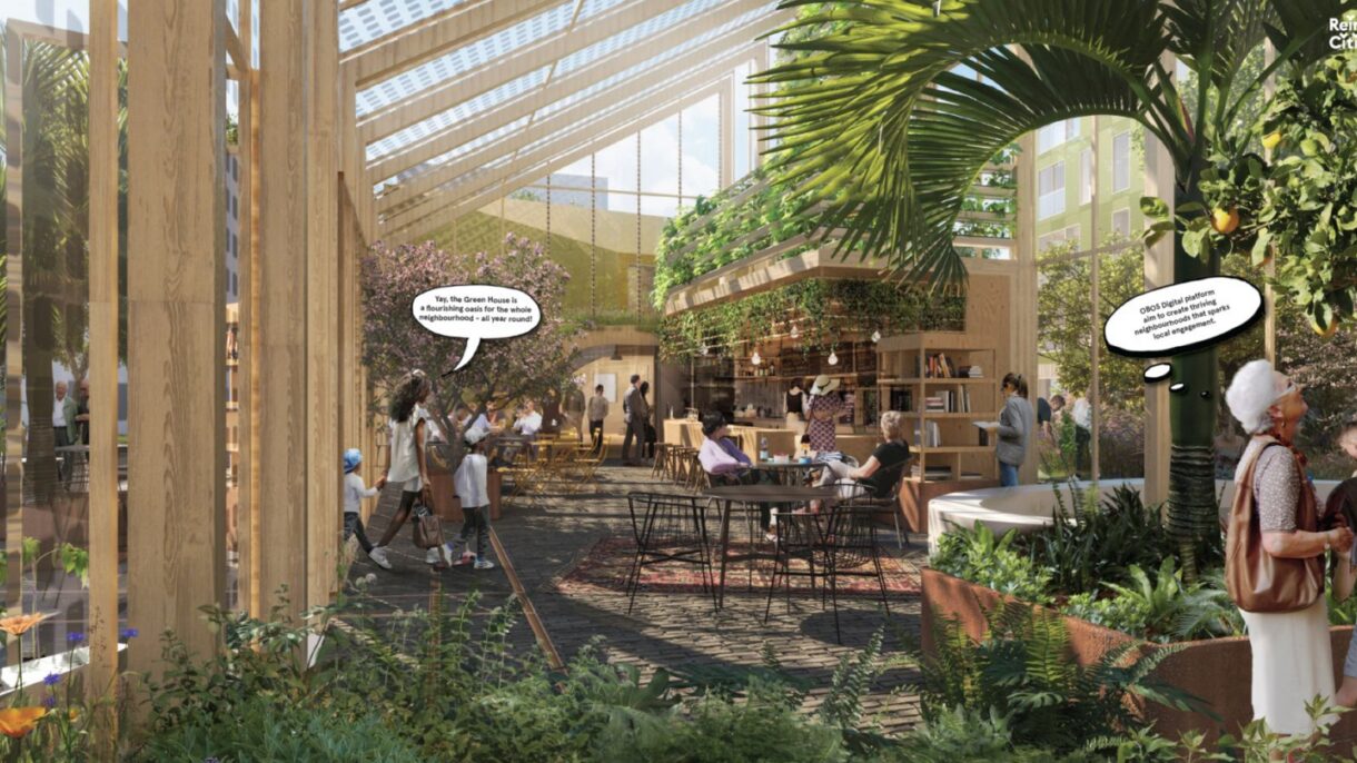 Teamet The Urban Village Team består av arkitekter og utviklere fra disse aktørene: OBOS Nye Hjem AS, LPO architects, SLA, Bollinger+Grohmann, Veidekke Entreprenør AS.