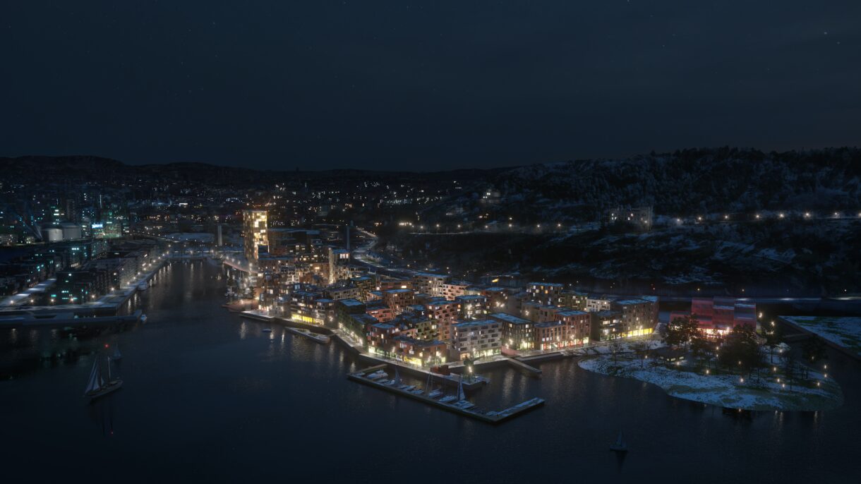 Hav Eiendom har signert intensjonsavtale med FutureBuilt og Grønn Byggallianse, og Enova vil støtte arbeidet. Ill.: Rodeo arkitekter