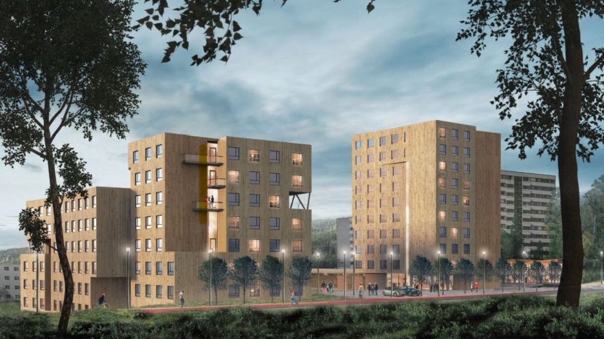 De nye studenthyblene på Kringsjå blir et FutureBuilt-prosjekt. Ill.: AT Plan og arkitektur