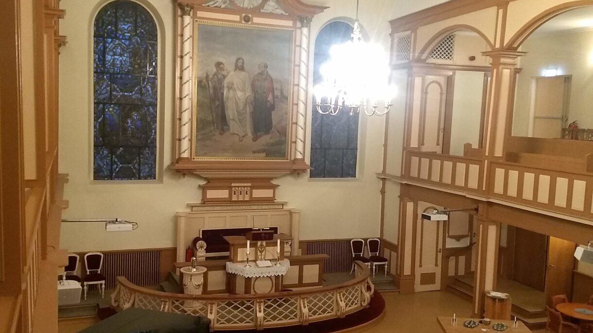 Interiør kirkeskip Metodistkirken