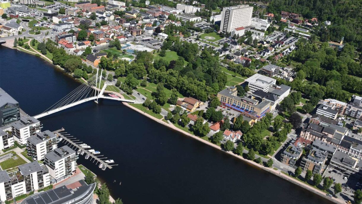 Sykehusomradet bragernes fra lufta