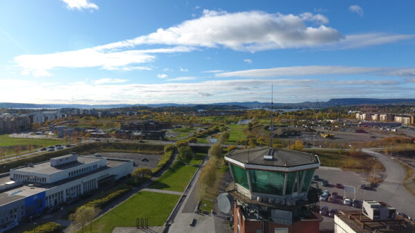 Flytårnområdet planlegges som et nullutslippsområde og er en pilot i FME ZEN og FutureBuilt. Foto Erik Guneriussen