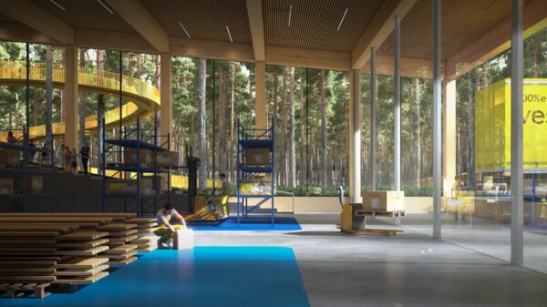 The Plus er den største investeringen i norsk møbelindustri på flere tiår, og fabrikken vil bli et globalt utstillingsvindu for bærekraftig og høyeffektiv produksjon. Ill.: Vestre Street Furniture