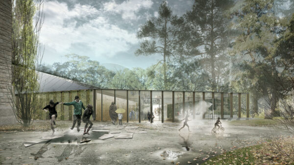 Klimahuset er et nytt utstillingsbygg i Botanisk hage som skal formidle kunnskap om klimaendringer og jordens klima. Bygget blir et forbildeprosjekt i FutureBuilt. Ill.: Lund Hagem, Atelier Oslo