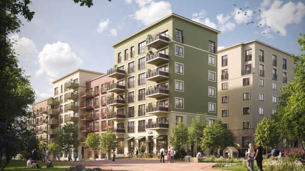 Stovner Torg er et kandidatprosjekt i FutureBuilt. Ill.: Mad arkitekter