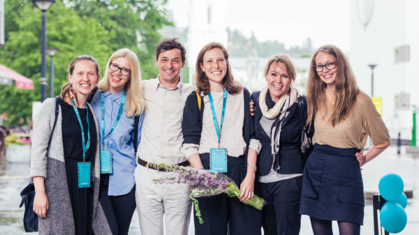 Glade vinnere av OBOS-konkurransen med prosjektet Våronna nabolag. Og vinneren er...Helen & Hard. Foto: Geir Anders Rybakken Ørslien.