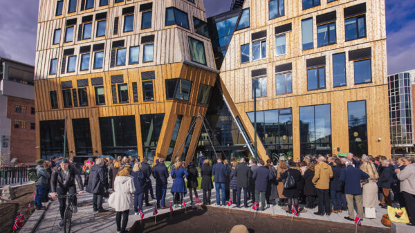 Torsdag inviterte utbygger Avantor til høytidelig åpning av Vertikal Nydalen. Foto: Geir Anders Rybakken Ørslien
