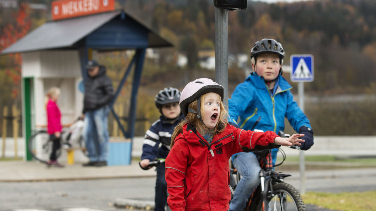 Sykkellek - rødt lys Foto Sverre Chr. Jarild