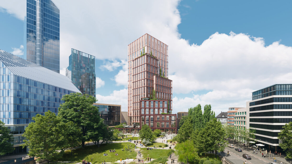 Høyhus. Vaterlandsparken. Akerselva. Rendering.