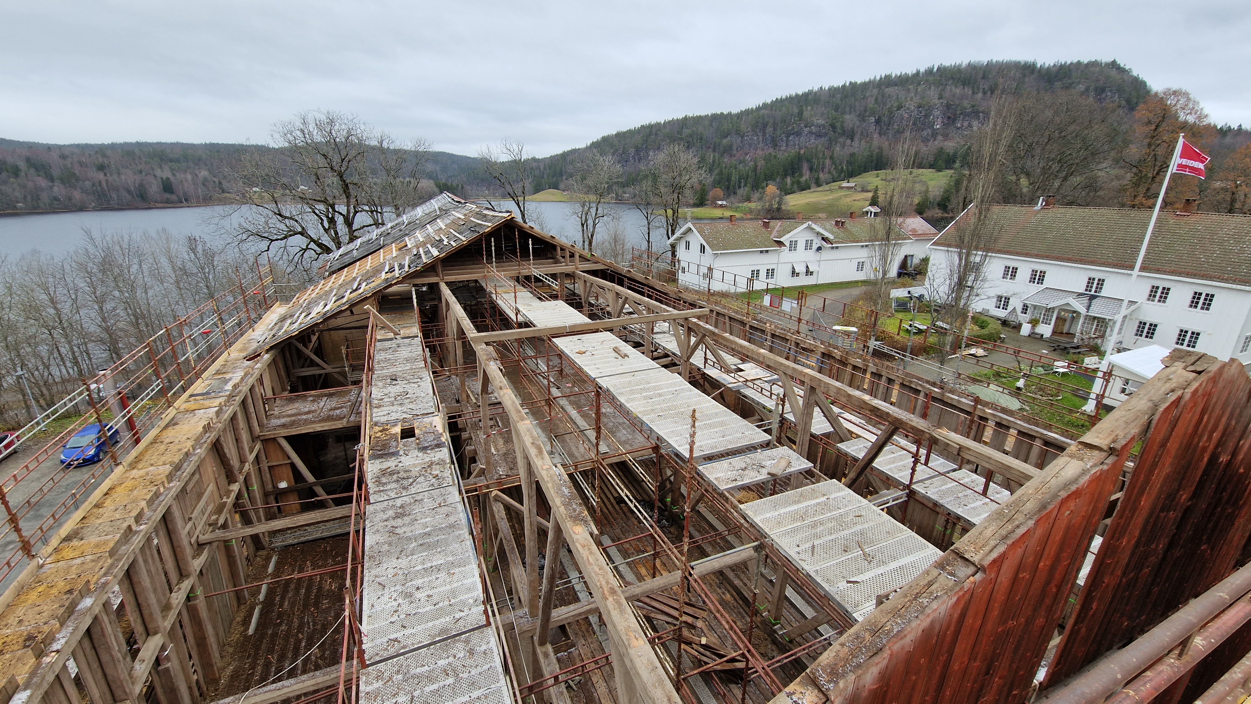 Nedre Sem låve før demontering