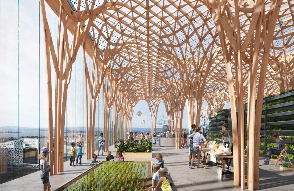 FutureBuilt-prosjektet Landbrukskvartalet har fått 1,1 millioner i Enova-støtte. Ill.: Transborder Studio FutureBuilt-prosjektet Landbrukskvartalet har fått 1,1 millioner i Enova-støtte. Ill.: Transborder Studio