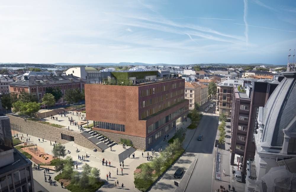 FutureBuilt-prosjektet Ruseløkka skole. Ill.: Arkitektkontoret GASA AS FutureBuilt-prosjektet Ruseløkka skole. Ill.: Arkitektkontoret GASA AS