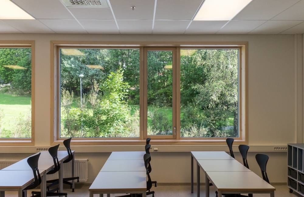Rykkinn skole har gode dagslysforhold. Foto: Tove Lauluten Rykkinn skole har gode dagslysforhold. Foto: Tove Lauluten