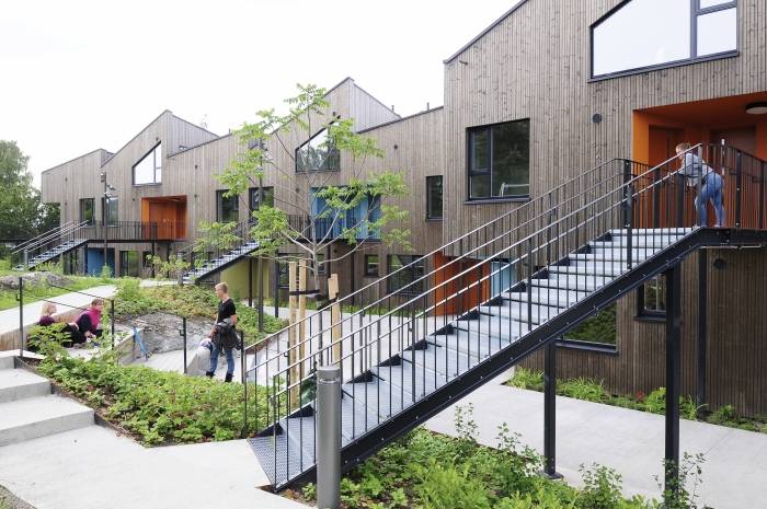 Førstehjemsboliger i Ulstholtveien 31på Furuset. Arkitekt: Haugen/Zohar. Foto: Are Carlssen