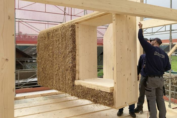 På seminaret vil Paul Schmidt snakke om mangfoldet av halmkonstruksjoner i Sveits. Foto: Atelier Schmidt