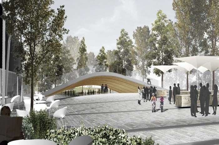 Flying Carpet, vinneren av konkurransen om Trygve Lies plass. Ill.: Mestres Wåge
