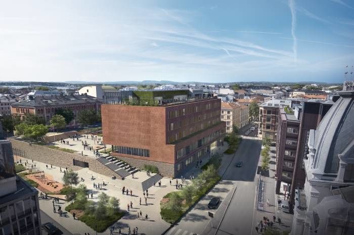 FutureBuilt-prosjektet Ruseløkka skole. Ill.: Arkitektkontoret GASA AS