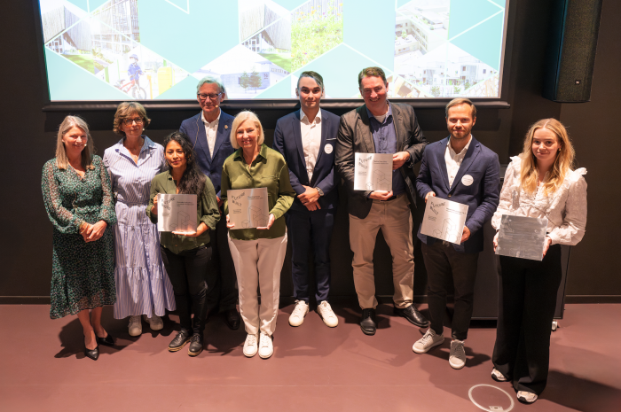 Fem forbildeprosjekter fikk plakett på toppledersamlingen. Foto: Torbjørn Tandberg