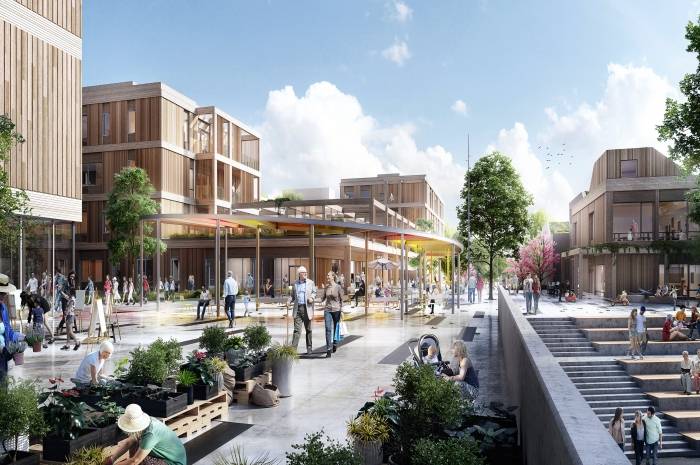Okensøya er et av prosjektene du får høre mer om på webinaret. Ill.: Arkitektgruppen Lille Frøen AS og Arkitema Architects